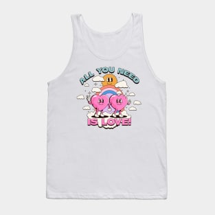 All You Need is Love Retro Illustration Tank Top